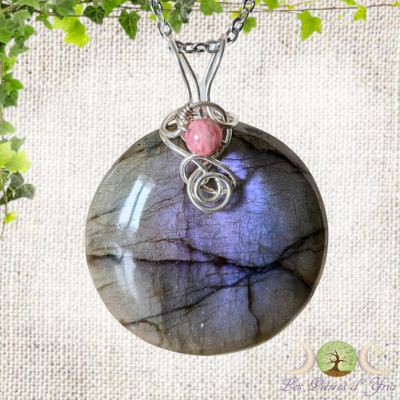 Pendentif Labradorite & Rhodochrosite