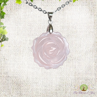 Pendentif Quartz rose 